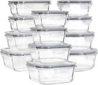 mumutor 24 piece glass meal prep containers with lids 🍱 - airtight glass bento boxes, bpa free & leak proof storage containers logo