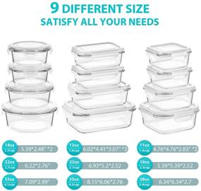 img 3 attached to MUMUTOR 24 Piece Glass Meal Prep Containers with Lids 🍱 - Airtight Glass Bento Boxes, BPA Free & Leak Proof Storage Containers
