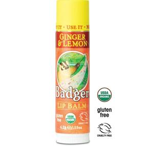 img 3 attached to Badger - Organic Lemon & Ginger Lip Balm: Moisturizing, Natural & Nourishing (0.15 oz)