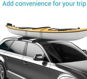 img 1 attached to MICTUNING Universal Roof Rack Pads: Lightweight Soft Pads for Canoes, Kayaks, Paddleboards, Surfboards, and Snowboards - Includes Storage Bag