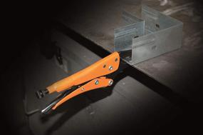 img 2 attached to 🔧 Grip-On - 10-Inch Long Nose Locking Pliers with Orange Epoxy Coating