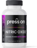 🌿 press on: organic beet root powder tablets with 1350mg per serving + black pepper for enhanced absorption – nitric oxide booster for circulation, heart health, and endurance athletic performance logo