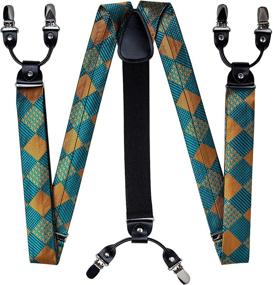 img 1 attached to 👔 Dapper DiBanGu Paisley Suspenders: The Ultimate Men's Accessories for Ties, Cummerbunds & Pocket Squares!