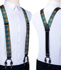 img 3 attached to 👔 Dapper DiBanGu Paisley Suspenders: The Ultimate Men's Accessories for Ties, Cummerbunds & Pocket Squares!
