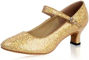 img 2 attached to Sparkling Pointed Toe Women's Glitter Ballroom Dancing Shoes: Perfect for Athletic Activities