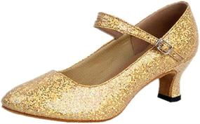 img 3 attached to Sparkling Pointed Toe Women's Glitter Ballroom Dancing Shoes: Perfect for Athletic Activities