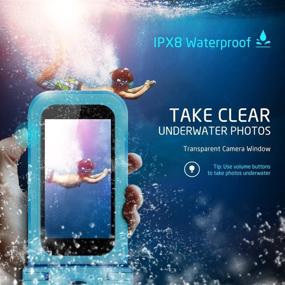 img 3 attached to 📱 LENPOW Waterproof Phone Case 4-Pack: IPX8 Universal Clear Cell Phone Dry Bag for Water Games - iPhone 12 Pro MAX, Galaxy S21, Google & More (Up to 6.9')