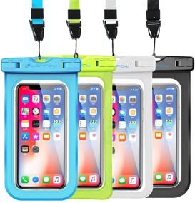 img 4 attached to 📱 LENPOW Waterproof Phone Case 4-Pack: IPX8 Universal Clear Cell Phone Dry Bag for Water Games - iPhone 12 Pro MAX, Galaxy S21, Google & More (Up to 6.9')