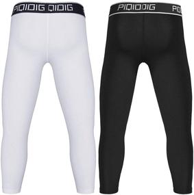 img 3 attached to 🏀 PIQIDIG Compression Basketball Tights Leggings: Boost Your Performance with Active Boys' Clothing