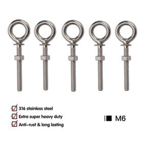 img 2 attached to YaeCCC Stainless Steel Shoulder Eyebolts