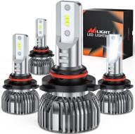 🔦 nilight 9005 9006 led headlight bulb kit - 350% brighter, 100w 20,000 lumens combo for high low beam - cool white 6000k, mini size, 4-pack logo