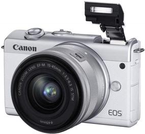 img 2 attached to 📷 Компактная фотокамера Canon EOS M200 для блоггинга с видеосъемкой 4K, сенсорным ЖК-экраном, встроенным Wi-Fi и Bluetooth - Белый