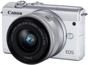 img 1 attached to 📷 Компактная фотокамера Canon EOS M200 для блоггинга с видеосъемкой 4K, сенсорным ЖК-экраном, встроенным Wi-Fi и Bluetooth - Белый