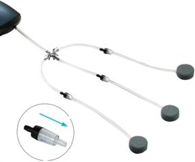 img 2 attached to 🐠 EVENLIM Aquarium Air Pump Accessories Set - Fish Tank Air Stones, Airline Tube Connectors, Check Valves, Suction Cups, Splitter - Ideal for Hydroponics Air Pump