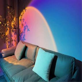 img 2 attached to 🌈 Balkwan Sunset Lamp: LED Rainbow Projection with USB, Ideal for Modern Living Room and Bedroom Decor