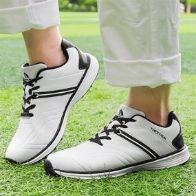 img 1 attached to 🏌️ Men's Waterproof Golf Shoes: Professional Sneakers for Golf, Lightweight and Spikless; Ideal for Outdoor Walking and Male Athletes