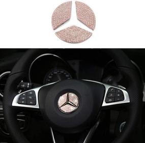 img 4 attached to ✨ Кристальная эмблема для рулевого колеса Mercedes-Benz. Аксессуар для интерьера с наклейкой от TopDall.