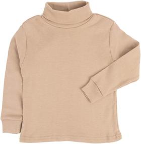 img 1 attached to 👕 Leveret Girls Toddler Turtleneck: Premium Cotton Boys' Clothing for Ultimate Comfort