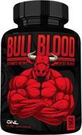 💪 bull blood nitric oxide supplement - boost muscle growth, pumps, and energy with extra strength l arginine & l citrulline pills - enhance male strength & blood flow - 60 veggie caps logo