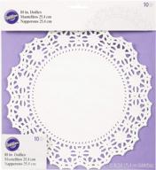 🍽️ wilton 2104 90210 grease-resistant doilies: 10 inch – a pristine addition to your table settings! логотип