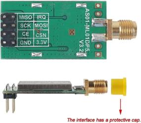 img 1 attached to 📶 MakerFocus 2pcs nRF24L01P+PA+LNA RF Wireless Transmission Module 2.4GHz ML01DP5 22dBm 100mW 2300M Distance Measurement SPI Interface with Antenna Anti-Theft and Anti-Interference Features