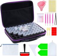 💎 kusmil 60 slot diamond painting storage case: ultimate set for 5d diamond painting tools, jewelry, and glitter rhinestones logo