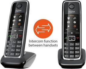 img 3 attached to Gigaset C530 IP Duo – Cordless VoIP Phone with Additional Handset and Intercom Function for Small Businesses or Home - Supports Landline and IP (Black, Pack of 2)