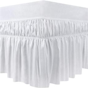 img 4 attached to 🛏️ Utopia Queen Elastic Bed Ruffle: Easy Wrap Around Microfiber Bed Skirt - Adjustable Belt, 16" Tailored Drop - Hotel Quality, Fade Resistant (Queen, White)