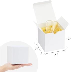 img 3 attached to 🎁 BagDream 30PCS Gift Boxes: White Kraft Paper Cube Boxes, Cupcake Boxes, and Cookie Gift Boxes with Lids - Perfect for Gift Wedding Favor Box
