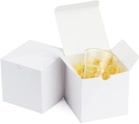 img 4 attached to 🎁 BagDream 30PCS Gift Boxes: White Kraft Paper Cube Boxes, Cupcake Boxes, and Cookie Gift Boxes with Lids - Perfect for Gift Wedding Favor Box