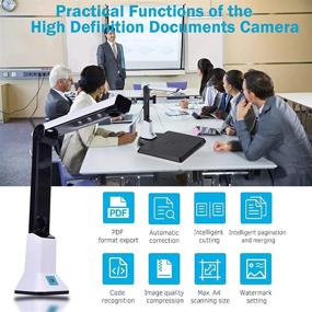 img 2 attached to Portable USB Document Camera Scanner for Teachers - 8MP HD A4 Format Doc Cam with Stand for Online Teaching, Photo Scanning, and More (Hard Bottom)