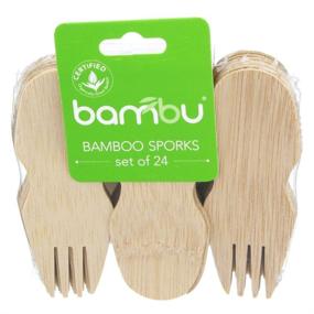 img 1 attached to 🍽️ Bambu Veneerware Pack of 24 Sporks