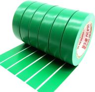 🔥 viaky 6 pcs high-end industrial flame retardant vinyl insulating electrical tape - premium waterproof, rated up to 176 degrees & 600 volts, ideal for electric wiring projects, 0.6" x 50' (green) logo