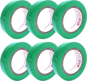 img 1 attached to 🔥 Viaky 6 Pcs High-End Industrial Flame Retardant Vinyl Insulating Electrical Tape - Premium Waterproof, Rated up to 176 Degrees & 600 Volts, Ideal for Electric Wiring Projects, 0.6" x 50' (Green)