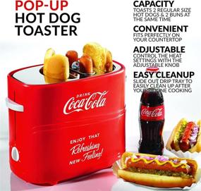 img 3 attached to 🌭 Nostalgia Coca-Cola Pop-Up 2 Hot Dog and Bun Toaster: Cook Chicken, Turkey, Veggie Links, Sausages and Brats with Mini Tongs - Red