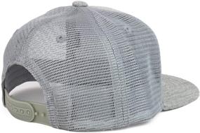 img 1 attached to Youth Stylish Flat Bill Structured Mesh Back Snapback Trucker Cap - The Perfect Blend of Fashion and Functionality