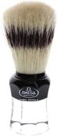 🪒 experience superior shaving with omega 81064 banded boar shaving brush logo