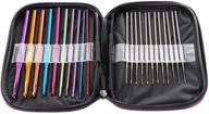 🧶 lihao 22-piece aluminum handle crochet hooks knitting needles set: versatile yarn weaving tools logo