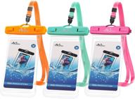 📱 moko waterproof phone pouch 3-pack: underwater phone case dry bag for iphone/galaxy (7.5") logo