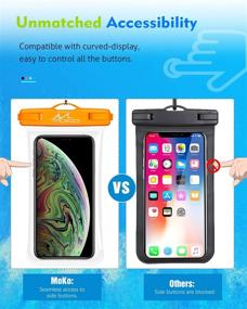 img 1 attached to 📱 MoKo Waterproof Phone Pouch 3-Pack: Underwater Phone Case Dry Bag for iPhone/Galaxy (7.5")