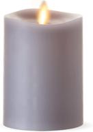 🕯️ luminara realistic artificial moving flame pillar candle with remote control - led battery operated lights - unscented & remote ready логотип