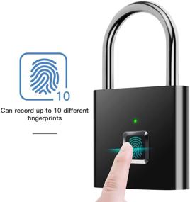 img 3 attached to 🔒 Fingerprint Padlock by AICase - Ultra Light One Touch Open Lock with USB Charging for Gym, Sports, School Locker, Fence, Suitcase, Bike - No App, No Bluetooth, No Trouble