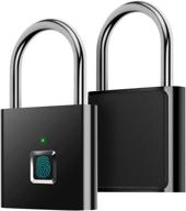🔒 fingerprint padlock by aicase - ultra light one touch open lock with usb charging for gym, sports, school locker, fence, suitcase, bike - no app, no bluetooth, no trouble logo