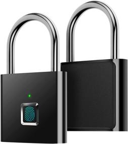 img 4 attached to 🔒 Fingerprint Padlock by AICase - Ultra Light One Touch Open Lock with USB Charging for Gym, Sports, School Locker, Fence, Suitcase, Bike - No App, No Bluetooth, No Trouble