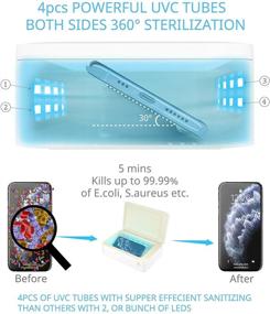 img 3 attached to 3 в 1 гермический ячейка для дезинфекции мобильных телефонов - Senerport Steri Cleaner Box с беспроводной зарядкой Qi мощностью 10 Вт, выходы Type-C и USB для зарядки, уничтожает 99,99% микробов