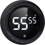 ⏲️ versatile baldr magnetic timer: ideal for cooking, classroom, and kids – large led, adjustable volume, and countdown timer (black) logo