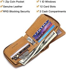 img 1 attached to 👝 Genuine Leather Blocking Wallet - GOIACII Men's Accessories, Card Cases & Money Organizers