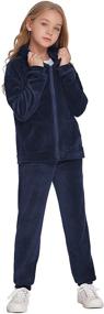 img 3 attached to 👧 Active Girls' Greatchy Sweatsuits Set: Sweatshirt, Sweatpants & Tracksuit Clothing