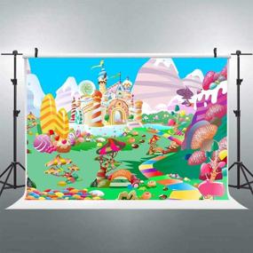 img 4 attached to FLASIY Backdrop Candyland Photography Background
