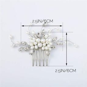 img 1 attached to 💎 Cosydays Pearl Bride Wedding Hair Comb - Elegant Rhinestone Crystal Bridal Hair Piece & Accessories for Women and Girls (A-Silver)